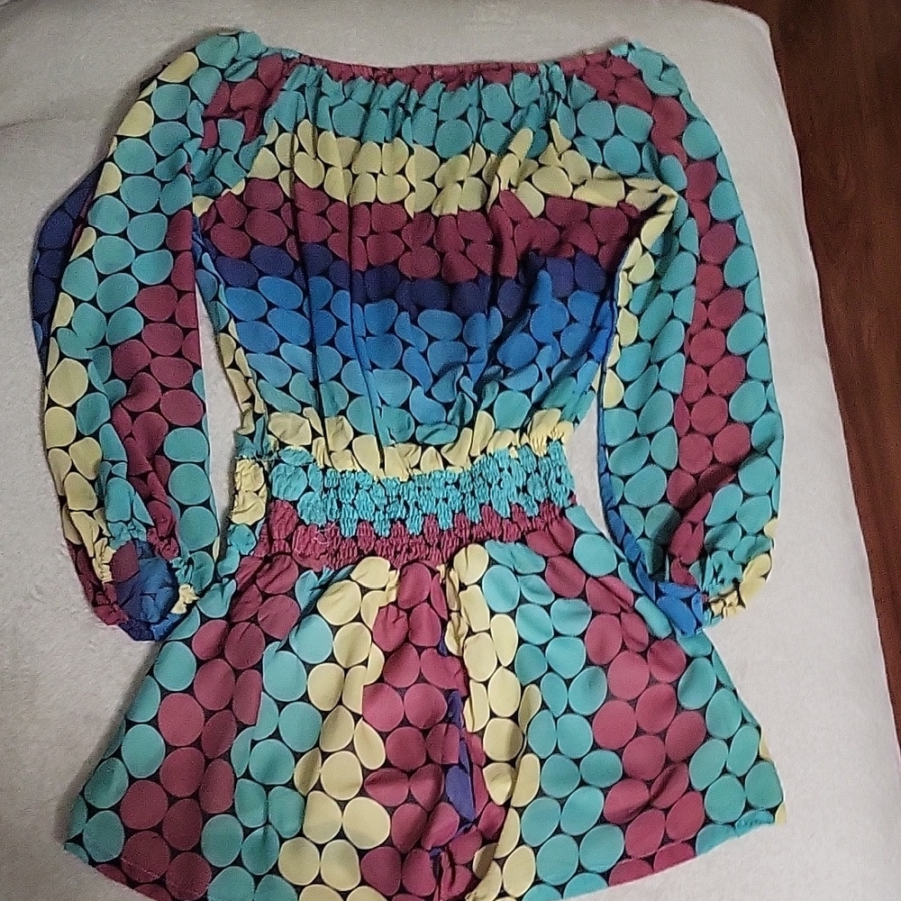 Colorful Polka Dot Romper